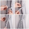 VORCOOL Pack of 2 Curtain Tiebacks Acrylic Pearl Curtains Tied