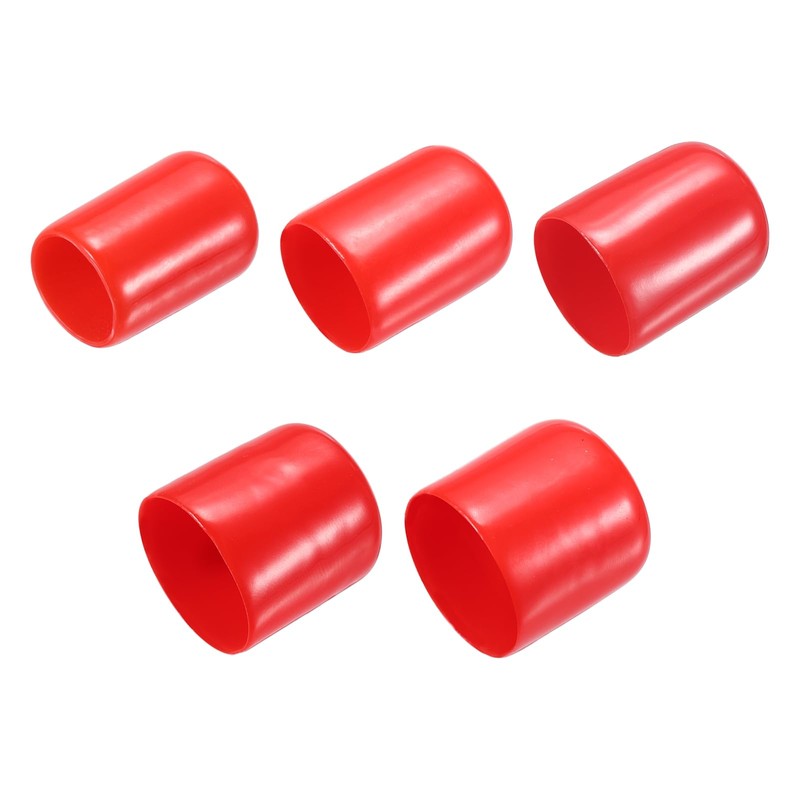 sourcing map 100pcs Round Rubber End Caps Protective Caps 1/2"