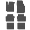 All4You Rubber Mats Original Quality Floor Mats Rubber Black Set