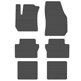All4You Rubber Mats Original Quality Floor Mats Rubber Black Set of 6