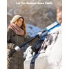 JOYTUTUS 47.7″ Extendable Snow Brush and Ice Scraper, 270° Pivoting