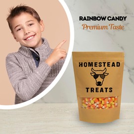 Homestead Treats Freeze-Dried Candy Corn - Sweet, Crunchy & Delight Candy - Made with Premium Ingredients - Unique, Healthy Twist on a Classic Favorite - USA-Made 3oz Resealable Package