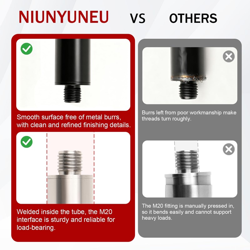 NiuNyuNeu Set of 2 Speaker Poles for Subwoofer 34"-52" Height