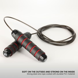 Limm Adjustable Jump Rope for Workout - All-Purpose Exercise Jump Rope Kids & Adults Love with Tangle-Free, Comfortable Foam Handles - Best Slimming, Cardio & Endurance Training