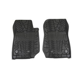 Mopar 82213860 Jeep Wrangler Unlimited 4-Door Black All-Weather 3-Piece Floor Mat Set