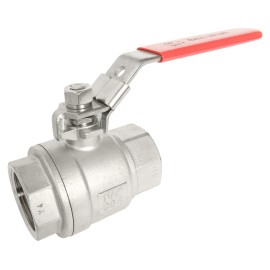 DuraChoice 1-1/4" All 304 S.S. Ball Valve - Full Port, 1000 WOG / Red Handle