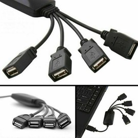 4 Port USB 2.0 High Speed Hub Octopus Splitter 480 Mbps for PC Laptop Notebook