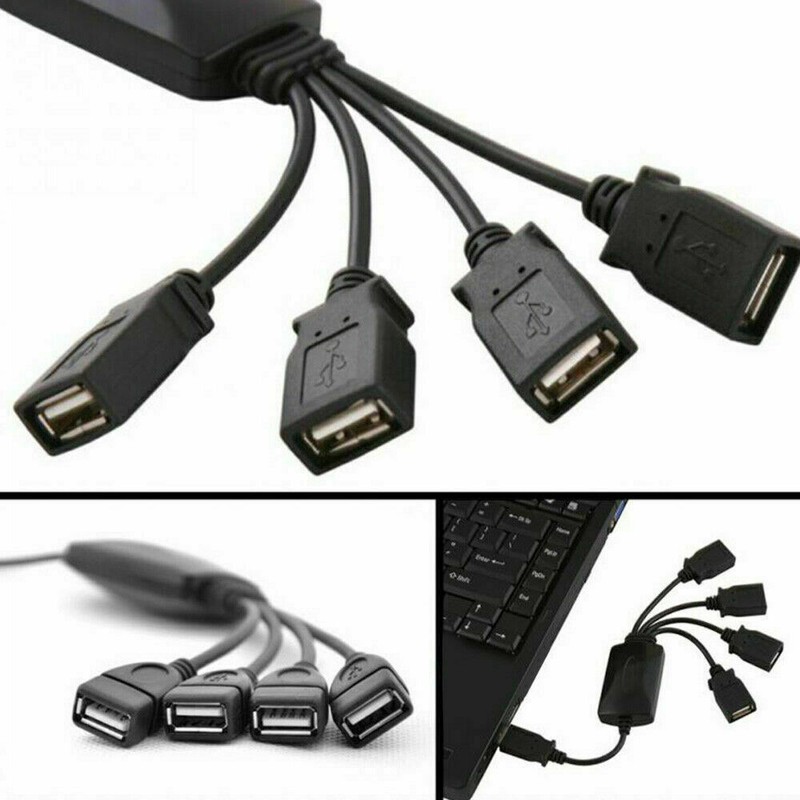 4 Port USB 2.0 High Speed Hub Octopus Splitter 480