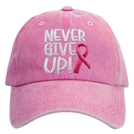 3 Nails 1 Cross Christian Faith Hat - Never Give Up - Embroidered Soft Fabric - Comfortable - Adjustable (Pink)