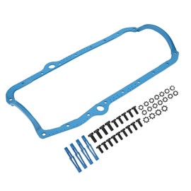Car Oil Pan Gasket Set, Engine Oil Pan Gasket Set with Steel Core OS34510T Replacement for Chevy SBC 305 350 327 Engine 1955?1985