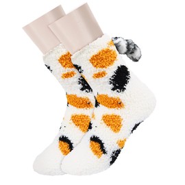 Benefeet Sox Women Fuzzy Socks Funny Cat Gifts Cozy Soft Fluffy Winter Warm Sleeping Cute Animal Slipper Socks for Cat Lover
