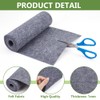 BENECREAT 118x9.4Inch Gray Felt Roll, Fabric Sheets Soft Woven Nonwoven