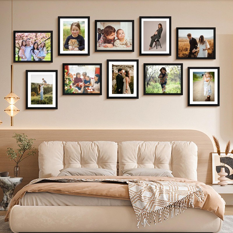 FIXSMITH 8x10 Picture Frame Set of 10, Photo Frame Bulk