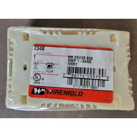 Wiremold 2348 NM Device Box Deep 1-Gang Ivory