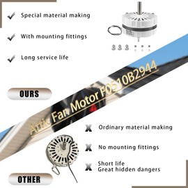 F0510B2944 F0510B2497 Power Vent Attic Fan Motor Replace A0416B2059 A0510B2389 F0510B2705 F0510B2536 F0510B2515 Compatible with Lomanco Attic Fan Motor Lomancool 2000 & Lomancool 1800 2-Year Qa