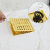 Neodrain Square Shower Drain, 6 in Golden 304 Stainless Steel