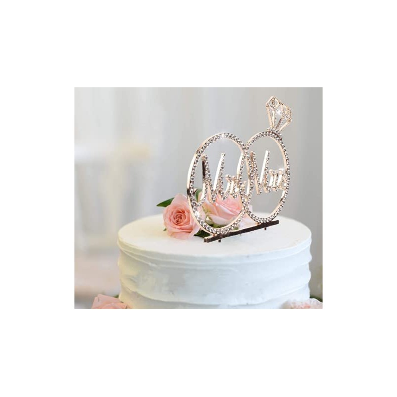 Decoración para tarta de boda de Mr & Mrs con
