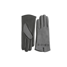 YISEVEN Women’s Winter Sheepskin Suede Leather Gloves Touchscreen Ladies Warm Elegant Genuine Wool Lined for Work Dress Driving Cold Weather Accessories New Year Gifts, Gray Size 7.0 M