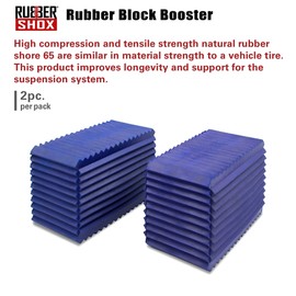 U.S. RubberShox Automotive Coil Spring Block Boosters Series Pack, Performance Enhancement for Car Coil Spring Shock Absorption and Protection of Auto Suspension System (4.5"x 3" x 2.5")