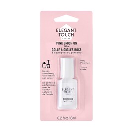 Elegant Touch Brush On Nail Glue Pink 6ml