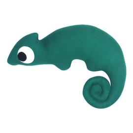 Kindsgut Chameleon Cuddly Toy Made of 100% Cotton and in 2D Look, Plush Toy for Cuddling and Playing, Soft Stuffed Toy as a Gift Idea for Children, Kami of Colours are for Everyone, Green
