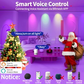 RICHSING 10 Pack LED Recessed Lighting 6 inch, RGBCW Recessed Ceiling Lights Compitable with Alexa, 2700K-6000K Dimmable 1350LM LED Recessed Lights with Junction Box, 16 Million Colors, Timer