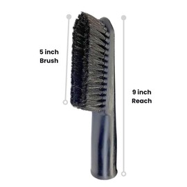 Wessel-Werk All-Purpose Vacuum Dust Brush Attachment with Soft but Sturdy Black Natural Fibers for Home or Car Detailing for Canister, Upright, or Central Vacuum