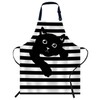 Smooffly Funny Cat Apron Chefs Apron, Cooking and Baking Apron
