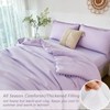 PERFEMET 5 Pcs Girls Lavender Comforter Sets Full Boho Pom