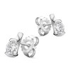 Miore Women's Stud Earrings 925 Sterling Silver Round Cut Cubic