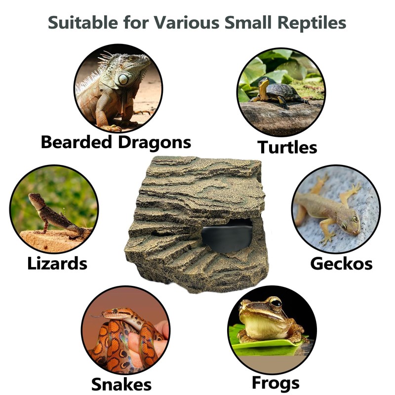 Tfwadmx Large Turtle Basking Platform, Bearded Dragon Hide, Reptile Cave