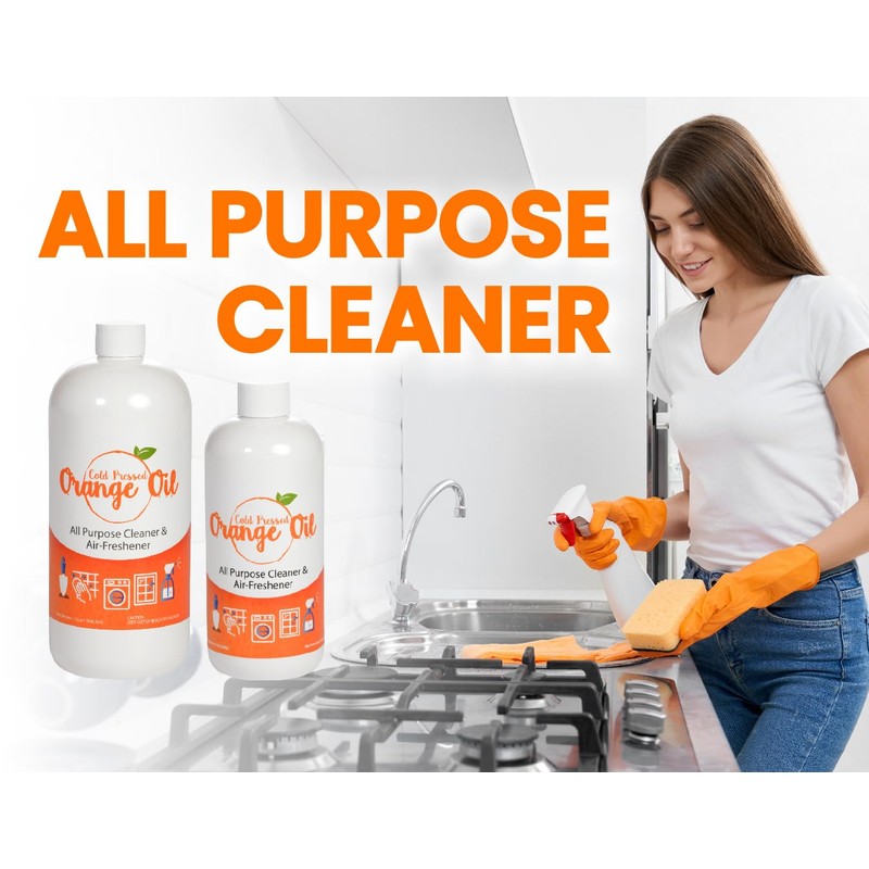 Bluewater Chemgroup Premium Cold Pressed Orange Oil Concentrate- 32 oz