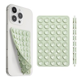 Sucky Upgraded Double Sided Suction Phone Octo Cup Buddy Mount - Anti-Slip Holder - Sticky Grip for Selfies, Videos (Light Green)