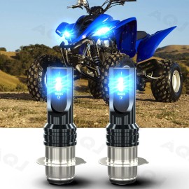 AQJ Blue For Yamaha Raptor 350 660R 700 700R LED Headlight Bulb Kit YFM350R YFM660R
