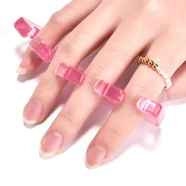 Rolabling Pedicure Toe Separators Flexible Soft Silicone Finger Toe Spacers for Nail Polish Pedicure Tools Toe Spreader for Nail Polish Application(Pink)