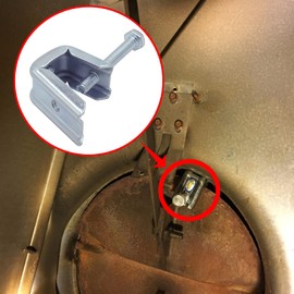 MENSI Stainless Steel Fireplace Parts Damper Stopper Fireplace Damper Clamp, Flue Stop Clamp for Gas Logs Pack of 2 Sets