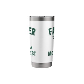 Father Mows Best Lawn Care Dad Mowing Gardener Father's Day Stainless Steel Insulated Tumbler