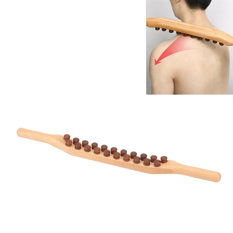 Wooden Scraping Stick Relieve Fatigue Reduce Soreness Double Sided Massage