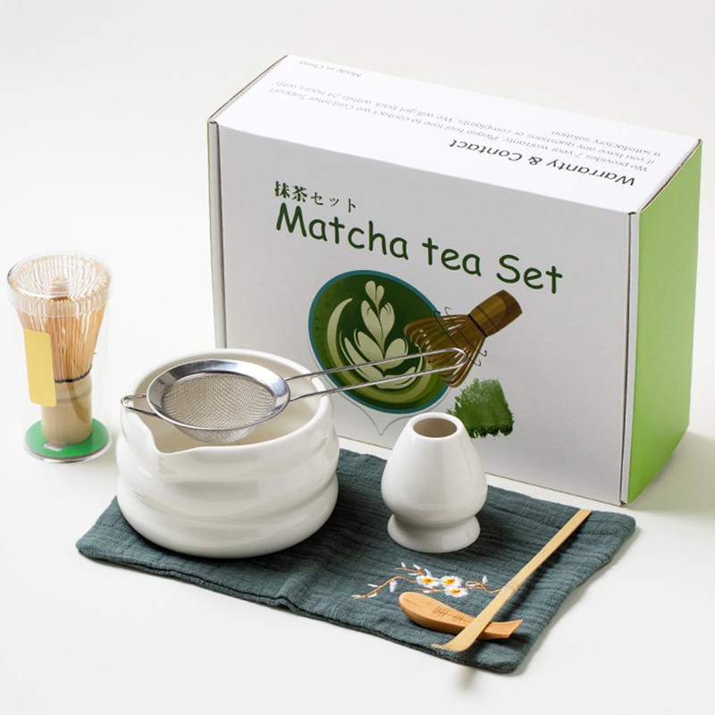Set of 5 Matcha Tea Set with Whisk and Bowl,