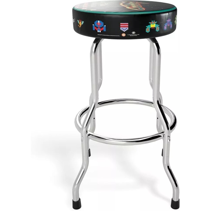 Hunter ARCADE1UP Adjustable Stool - Chrome-Plated Frame, Foam Padding -