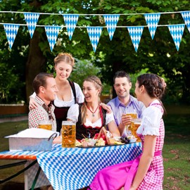 98 Feet Oktoberfest Bavarian Flags,Oktoberfest Pennant Banner German Flag Garland Party Decorations (3)