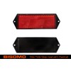 BISOMO 2 x Reflector, Rear Reflector, Side Reflector, Rectangular, Red,