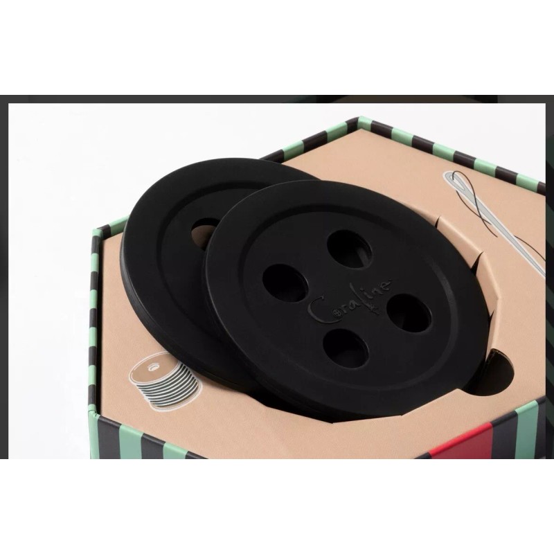 Laika Coraline Button Coaster Set Keepsake Box 2024 4 Silicone