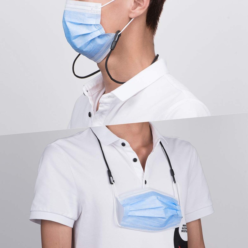 HX AURIZE Extra Long Mask Strap Extenders Adjustable Black 4