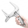 SABLUE Adjustable Wrench Spanner Reversible Jaw Pipe Wrench, Self-gripping angled