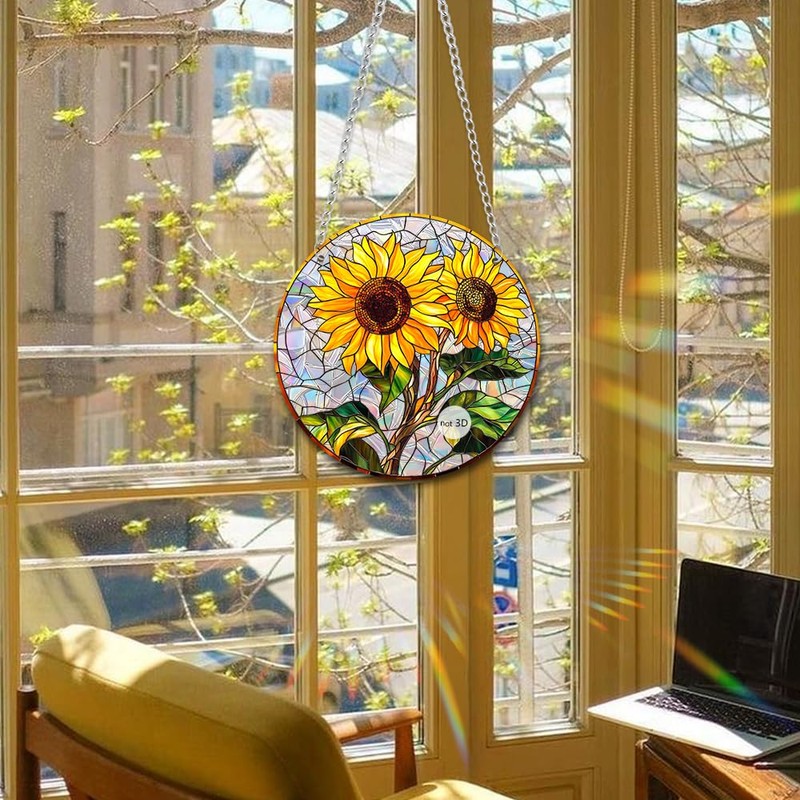 Sun Catchers Indoor Window Black Cat Butterfly Dragonfly Light Source