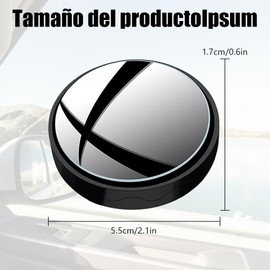 Wzenclave 2 Piezas Espejo Retrovisor Convexo para Punto Ciego para Automóvil con Ventosa, Lateral Desmontable, Espejo Retrovisor Lateral Gran Angular de 360 ​​°, Adecuado para Todo Tipo de Automóviles