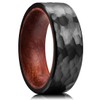 King Will 8mm Mens Black Tungsten Carbide Ring Inner Hole