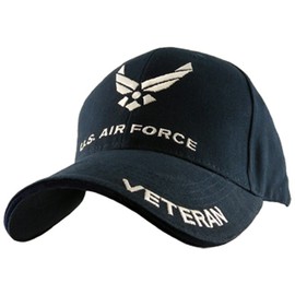 Eagle Crest U.S. Air Force Veteran Cap, Navy Blue, Adjustable