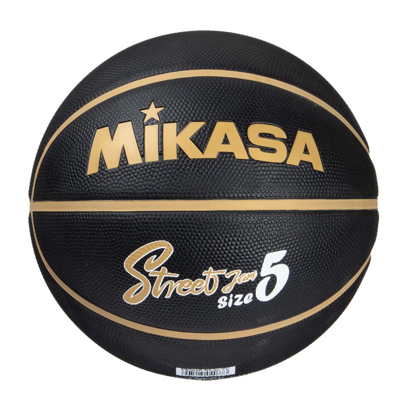 Mikasa BB502B-BKGL-EC Basketball, Size 5, Rubber, Black/Gold, Recommended Internal Pressure